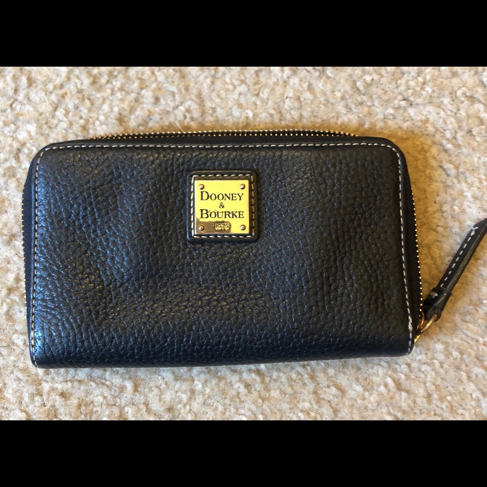 Dooney & Bourke black wallet with red interior.